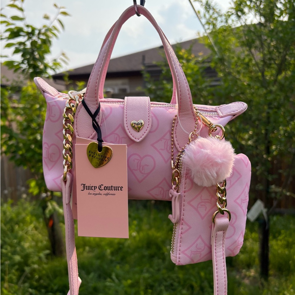 Juicy Couture Cutesy Pink Mini Bag with Wallet Charm 💗